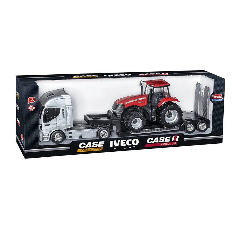 66205_2_Miniatura-de-Plastico-Hi-Way-Plataforma-Trator-Magnun-Infantil-Case-IH-Vermelho