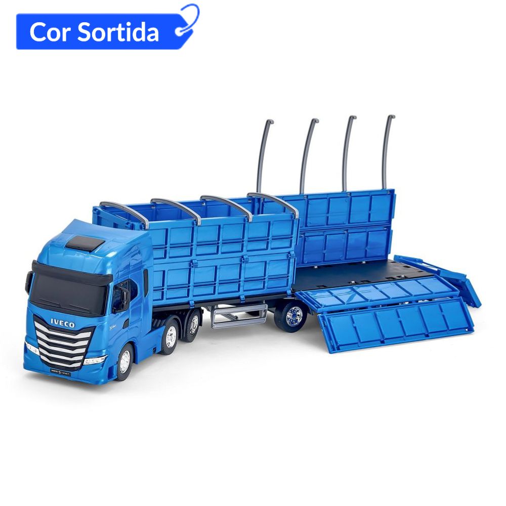 Brinquedo Caminhão Iveco Tector Coletor Azul